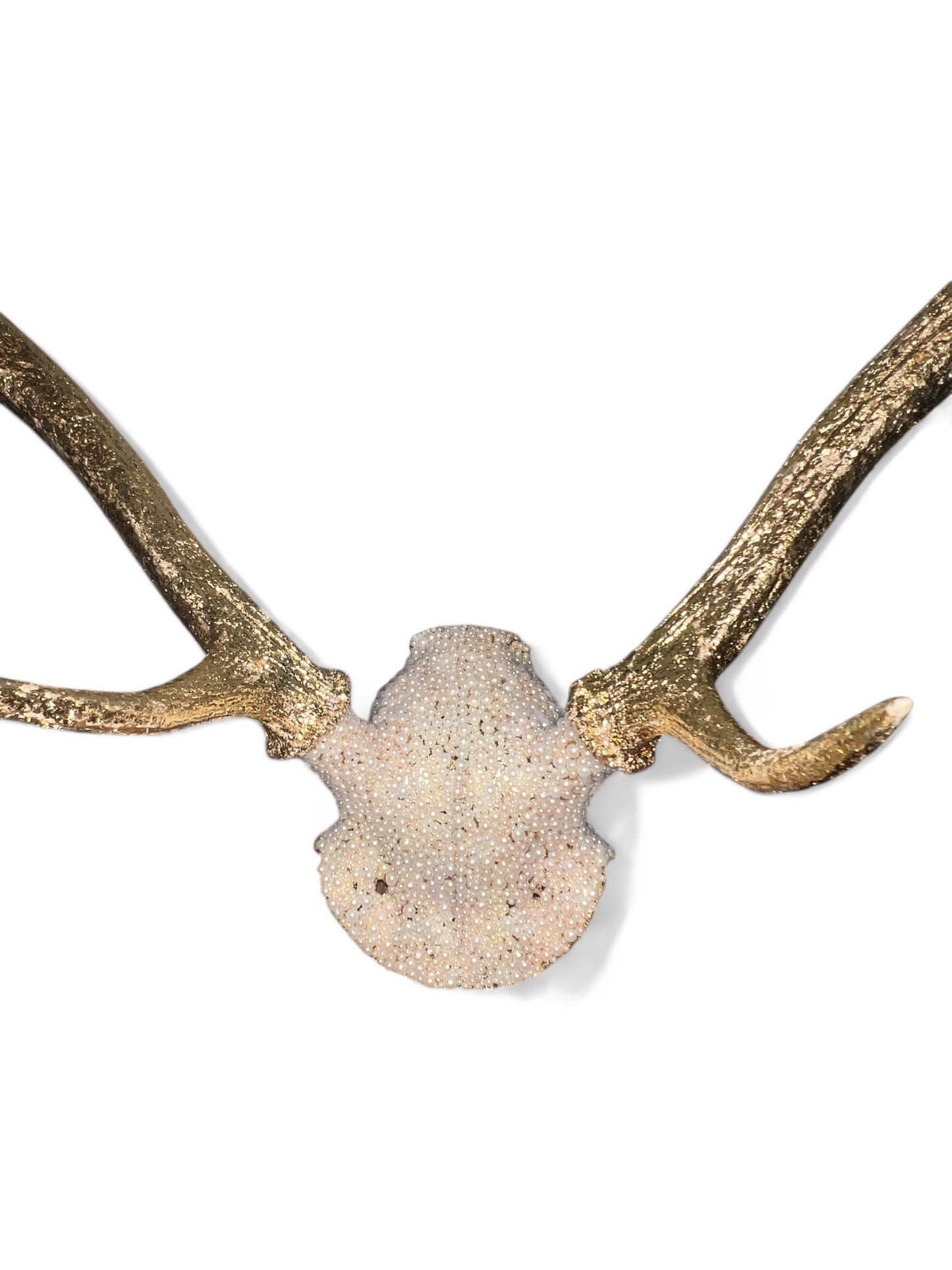 Scottish Gold & Pearl Deer Skull Cap