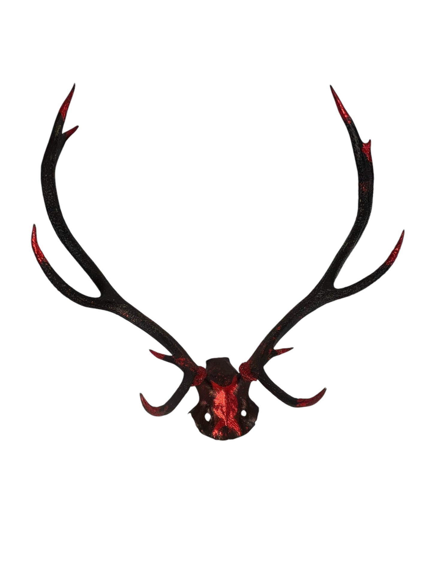Scottish Red and Black Skull Cap