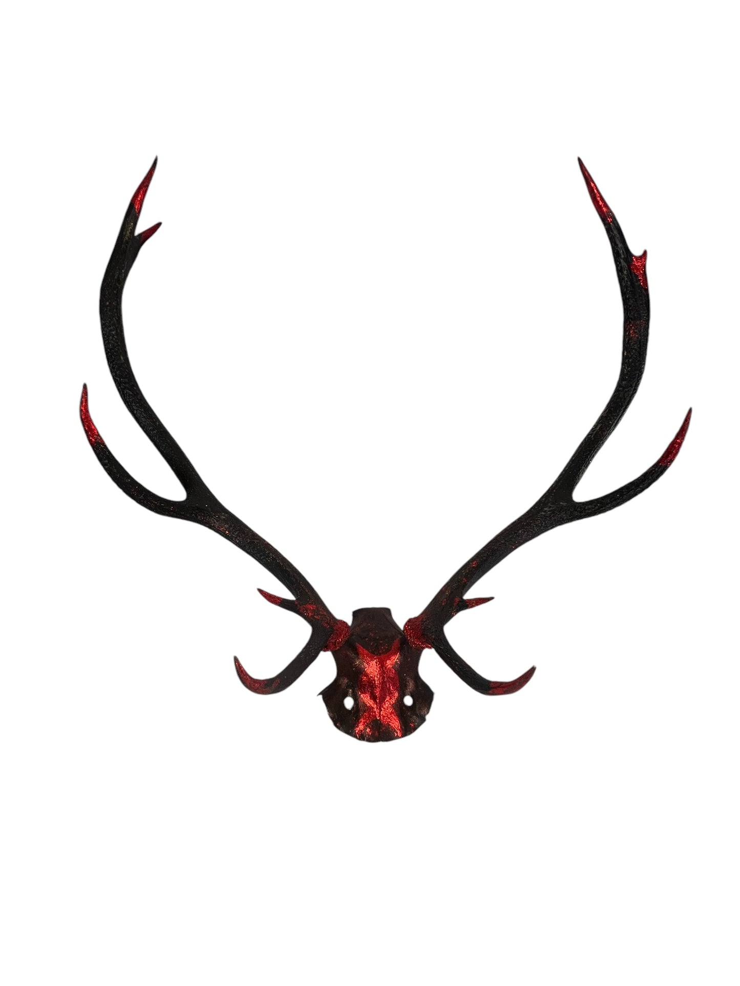 Scottish Red and Black Skull Cap