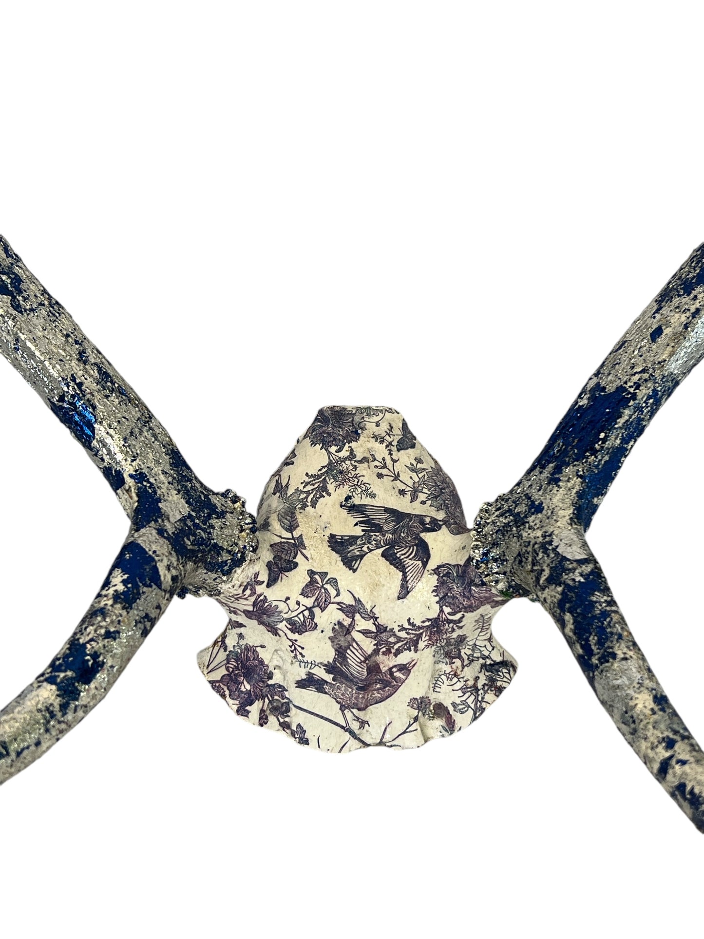 Scottish Blue and Silver Deer Skull Cap