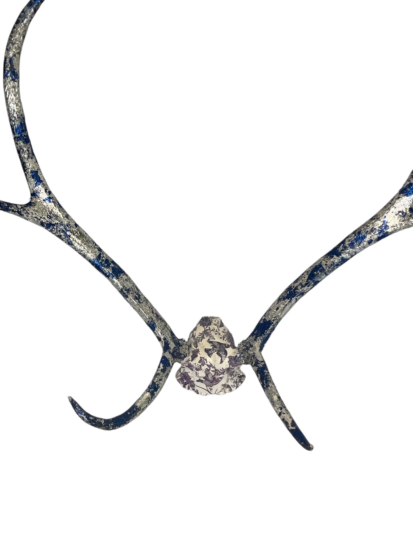 Scottish Blue and Silver Deer Skull Cap