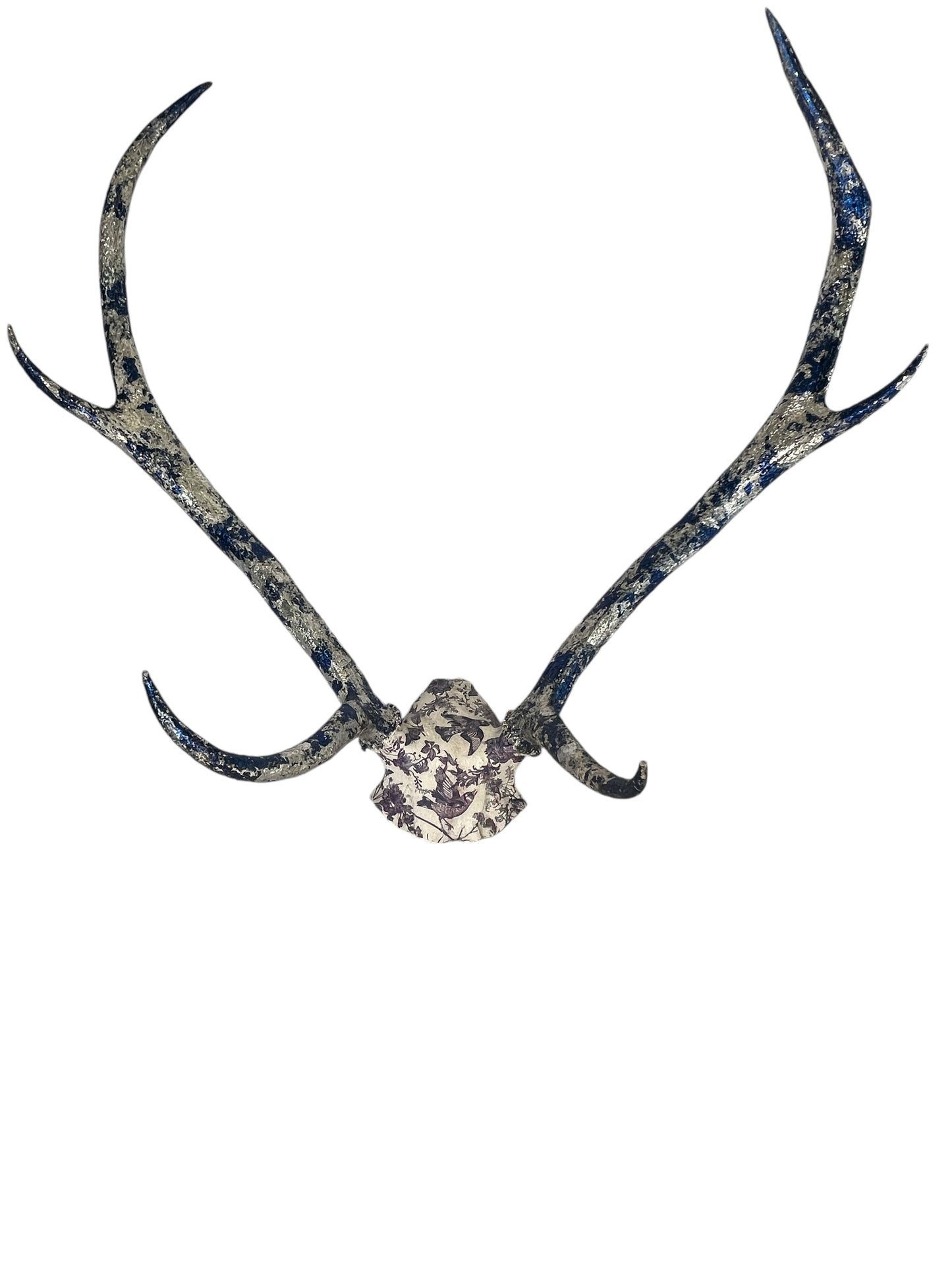 Scottish Blue and Silver Deer Skull Cap
