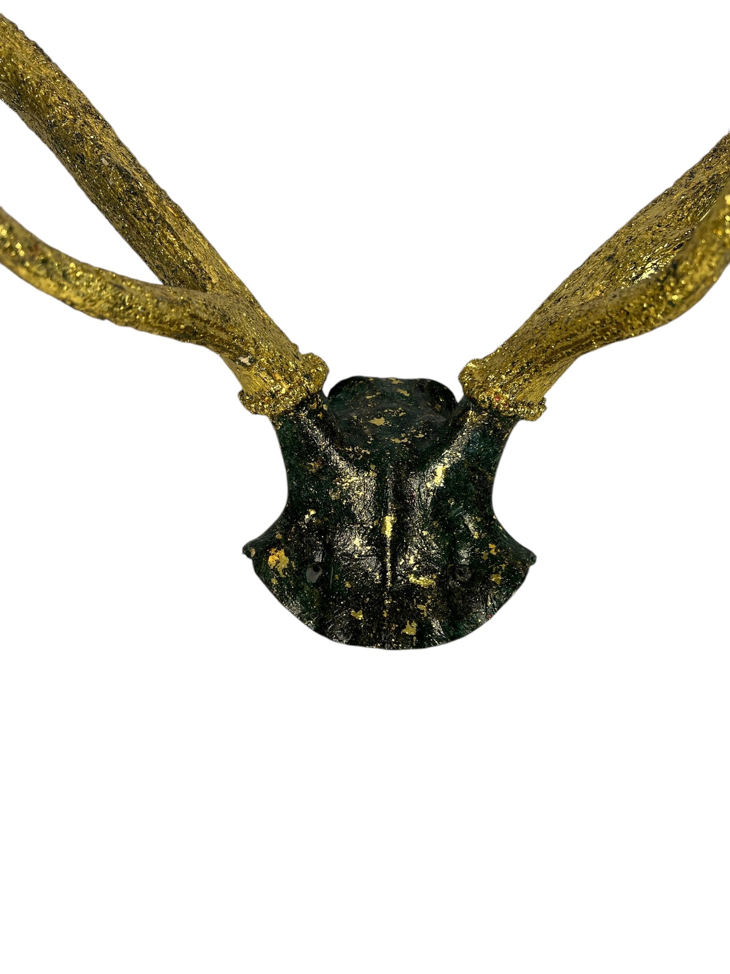Scottish Green & Gold Deer Skull Cap